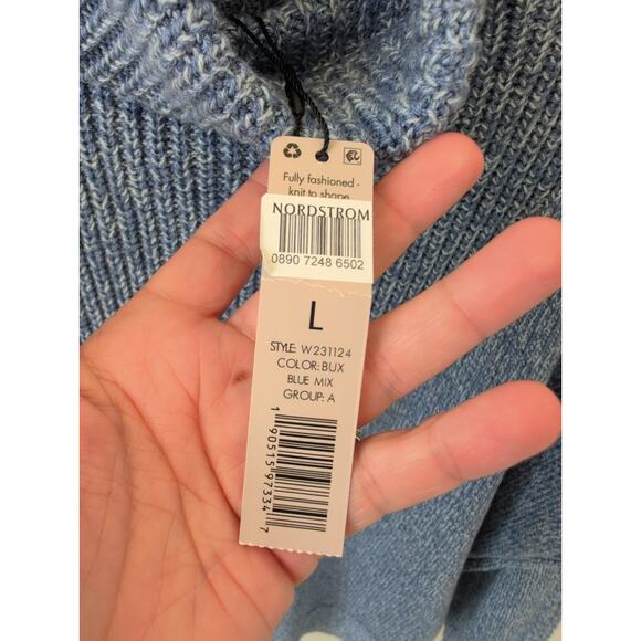 NIC+ZOE Mixed Stitch Funnel Neck Sweater size L - Picture 3 of 7